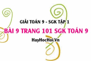 Giải bài 9 trang 101 SGK Toán 9 tập 1